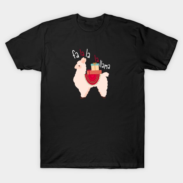 Fa La La La Llama | Funny Christmas Animal T-Shirt by SLAG_Creative